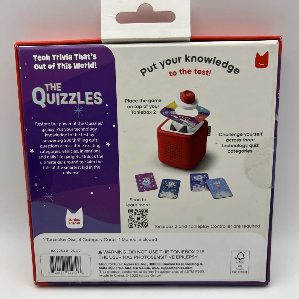 tonies The Quizzles: All About Technology Tonieplay Game | Req Toniebox 2 | NEW!